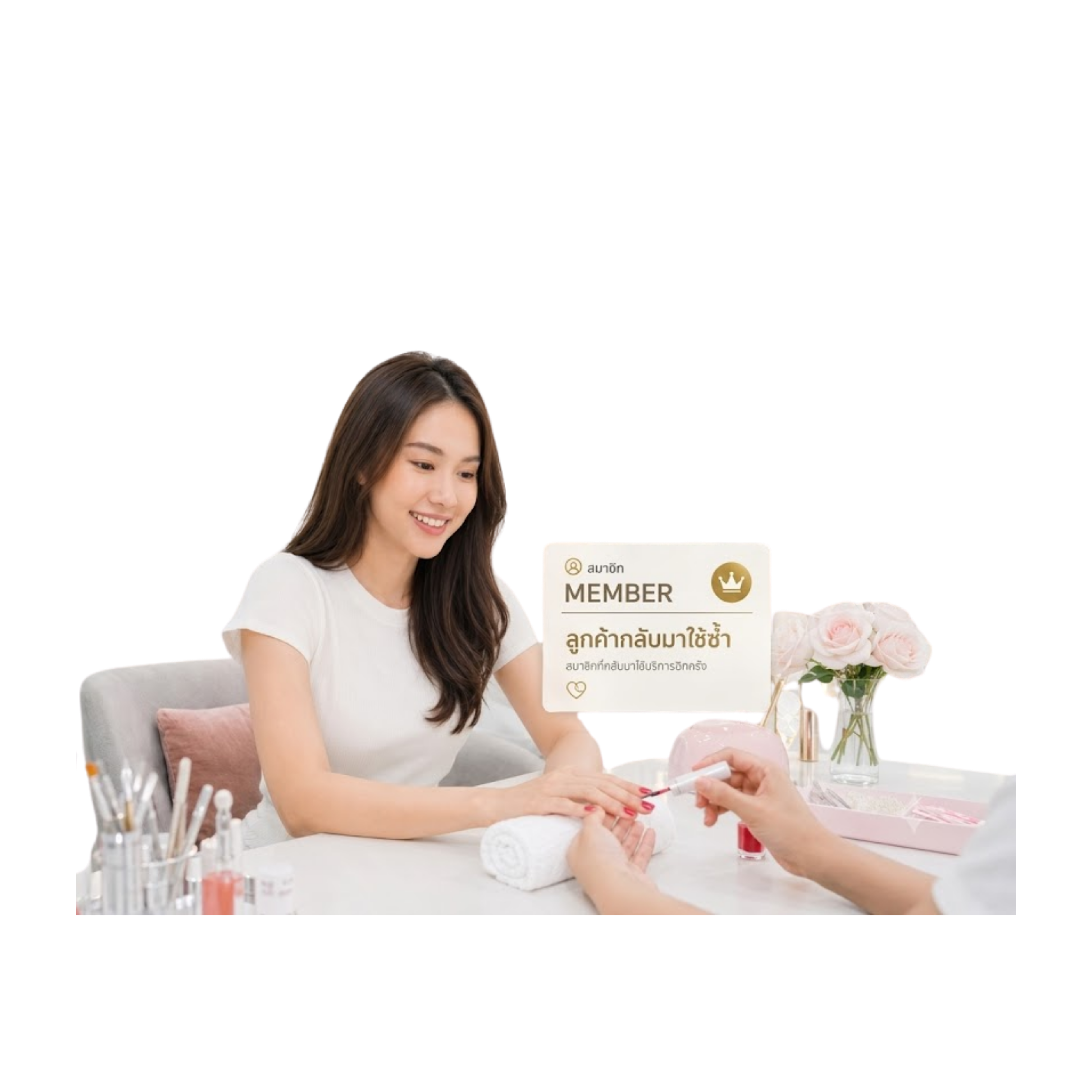 หน้าจอจองคิวออนไลน์ Ease Spa บนมือถือ