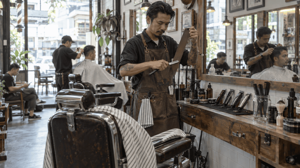 ร้านบาร์เบอร์แต่งร้านด้วยของเก่า ดึงลูกค้าได้จริงไหม